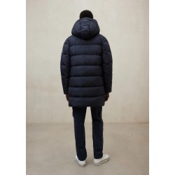 Abrigo Vintage azul marino sostenible 3/4 | Abrigo reciclado y vegano