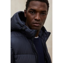 Abrigo Vintage azul marino sostenible 3/4 | Abrigo reciclado y vegano