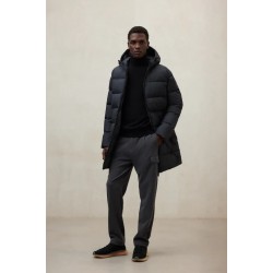 Abrigo Vintage gris sostenible 3/4 | Abrigo reciclado y vegano