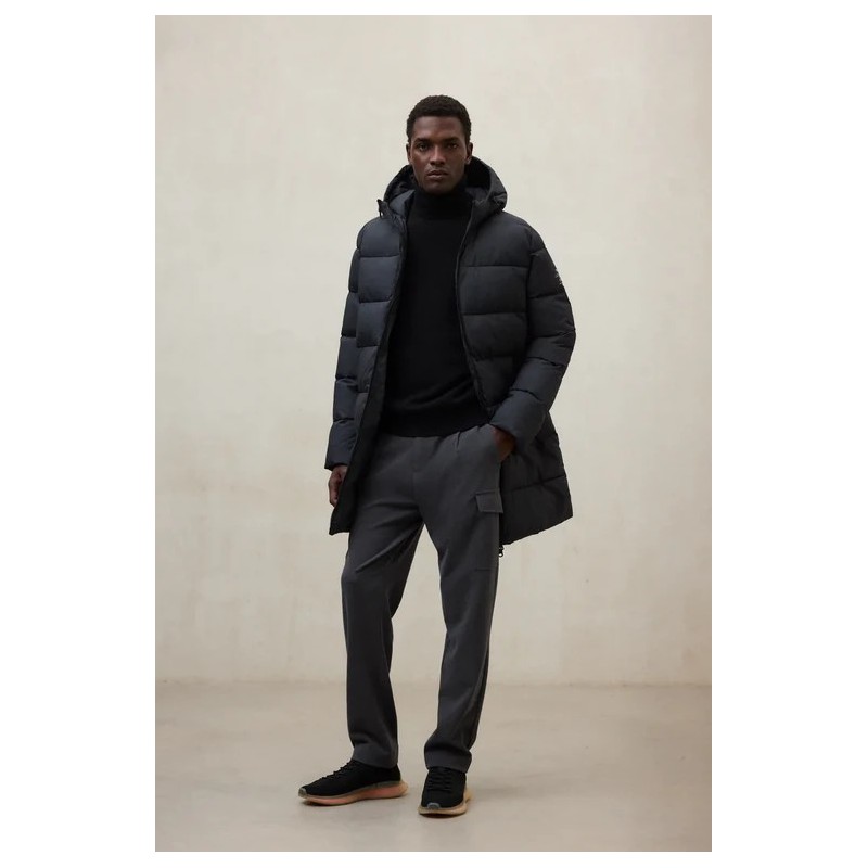 Abrigo Vintage gris sostenible 3/4 | Abrigo reciclado y vegano