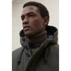 Abrigo verde Taska sostenible 3/4 | Algodón orgánico y reciclado