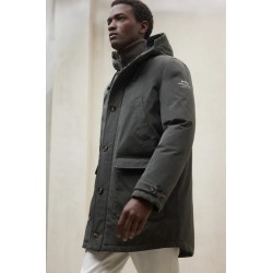 Abrigo verde Taska sostenible 3/4 | Algodón orgánico y reciclado