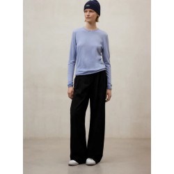 Pantalón Miel negro sostenible de cintura alta | Moda responsable