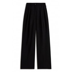 Pantalón Miel negro sostenible de cintura alta | Moda responsable