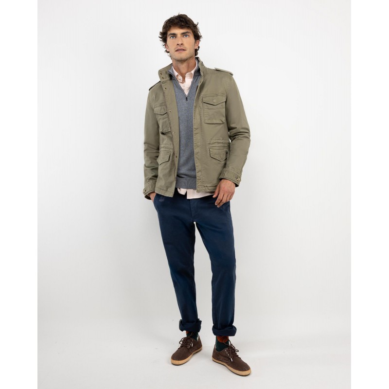 Chaqueta hombre algodón elástico Regular Fit