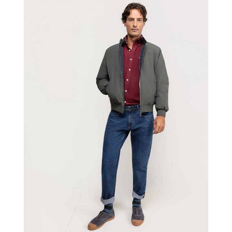 Chaqueta hombre verde náutica acolchada reciclada