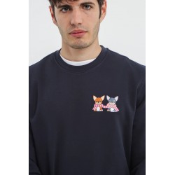 Sudadera algodón orgánico chihuahuas azul marino unisex | Eolo Sanxenxo