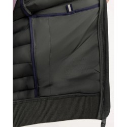 Chaqueta verde de hombre reciclada acolchada de nylon