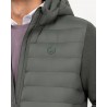 Chaqueta verde de hombre reciclada acolchada de nylon