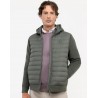 Chaqueta verde de hombre reciclada acolchada de nylon