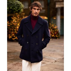 Abrigo marino largo de lana hombre | Elegancia y calidez