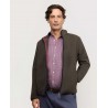 Chaqueta polar verde hombre con cremallera y cuello alto