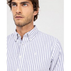 Camisa hombre de rayas 100% algodón Regular Fit