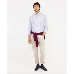 Camisa hombre de rayas 100% algodón Regular Fit