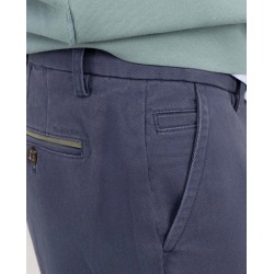 Pantalón chino azul hombre Regular Fit en twill algodón