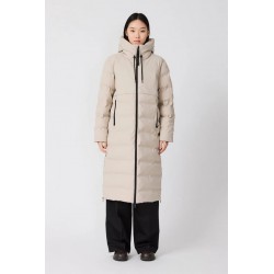 Plumífero largo Snestrom beige hombre impermeable