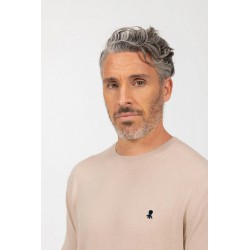 Jersey beige elPulpo | Algodón y lana