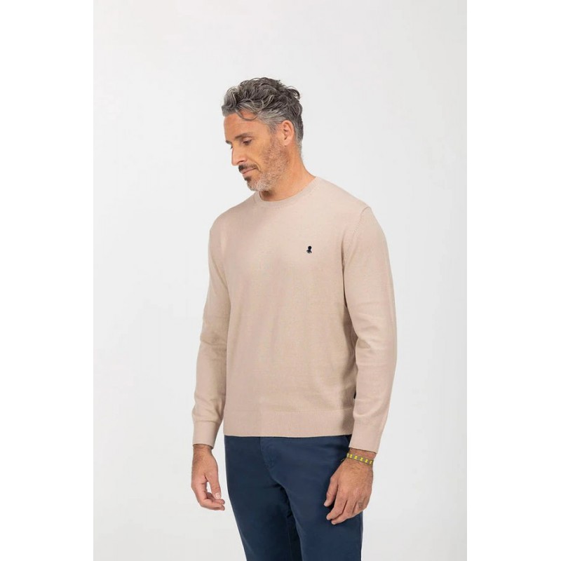 Jersey beige elPulpo | Algodón y lana