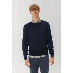 Jersey azul marino elPulpo | Algodón y lana