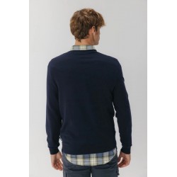 Jersey azul marino elPulpo | Algodón y lana
