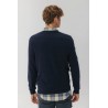 Jersey azul marino elPulpo | Algodón y lana