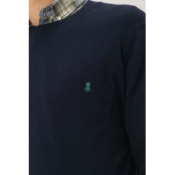 Jersey azul marino elPulpo | Algodón y lana