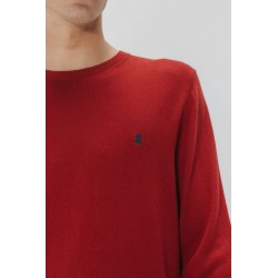 Jersey azul rojo elPulpo | Algodón y lana