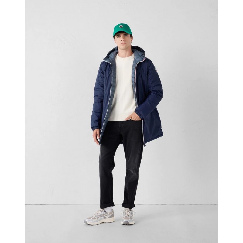 Chaqueta reversible larga ASSEN hombre impermeable y acolchada