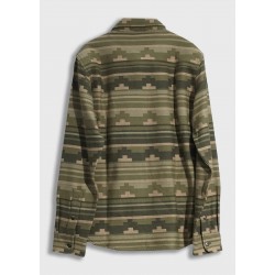 Sobrecamisa franela verde Iron & Resin hombre