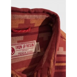 Sobrecamisa franela roja naranja Iron & Resin hombre