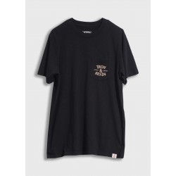 Camiseta negra Run for Fun Iron & Resin hombre