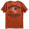 Camiseta Iron & Resin Sales & Service Teja | Estilo Vintage Moto Hombre