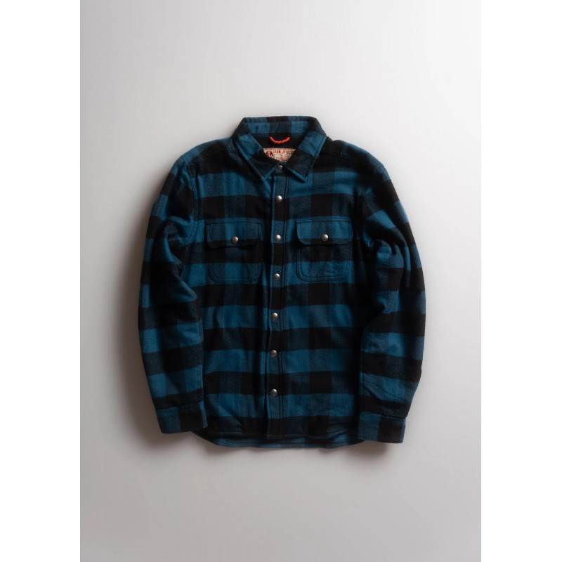Sobrecamisa Iron & Resin Cuadros Azul Negro Forro Polar | Eolo Sanxenxo