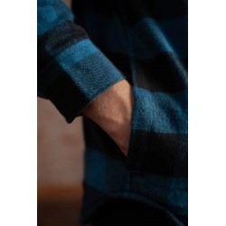 Sobrecamisa Iron & Resin Cuadros Azul Negro Forro Polar | Eolo Sanxenxo