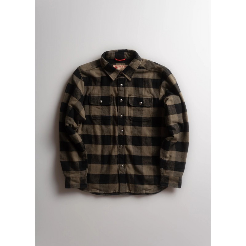 Sobrecamisa Cuadros Verde Negro Iron & Resin Hombre | Eolo Sanxenxo
