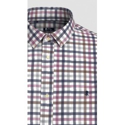 Camisa de franela rosa 100% algodón | Estilo casual
