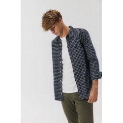 Camisa de franela azul y verde | 100% algodón