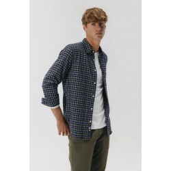 Camisa de franela azul y verde | 100% algodón