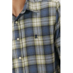 Camisa de franela azul y verde | Algodón 100%