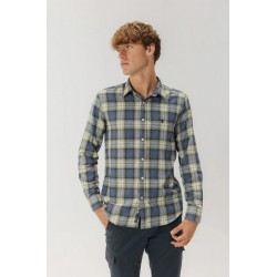 Camisa de franela azul y verde | Algodón 100%