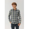 Camisa de franela azul y verde | Algodón 100%