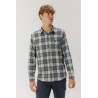 Camisa de franela azul y verde | Algodón 100%