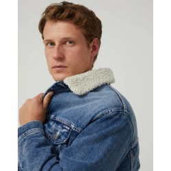 Chaqueta denim azul con borrego | Altonadock