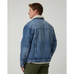 Chaqueta denim azul con borrego | Altonadock