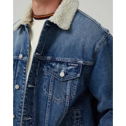 Chaqueta denim azul con borrego | Altonadock
