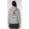 Sudadera Gris Algodón Orgánico Estampado Patos | Eolo Sanxenxo