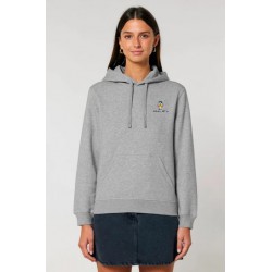 Sudadera Gris Algodón Orgánico Estampado Patos | Eolo Sanxenxo