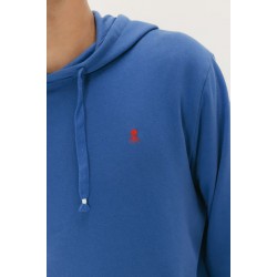 Sudadera elPulpo azul eléctrico algodón orgánico | Eolo Sanxenxo