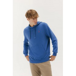 Sudadera elPulpo azul eléctrico algodón orgánico | Eolo Sanxenxo