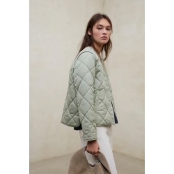 Chaqueta Musa Rhomb verde Ecoalf acolchada mujer